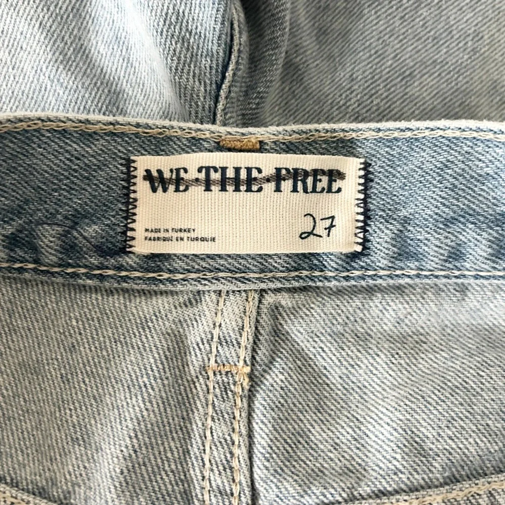 NEW Free People We The Free Ghost Town High Rise Long Shorts Light Wash Size 27